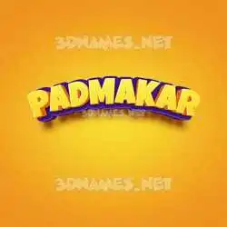 padmakar in Orange Toon style - 3D name wallpaper