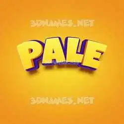 pale in Orange Toon style - 3D name wallpaper