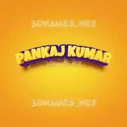 pankaj kumar in Orange Toon style - 3D name wallpaper