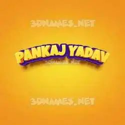pankaj yadav in Orange Toon style - 3D name wallpaper