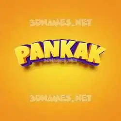 pankak in Orange Toon style - 3D name wallpaper