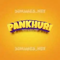 pankhuri in Orange Toon style - 3D name wallpaper