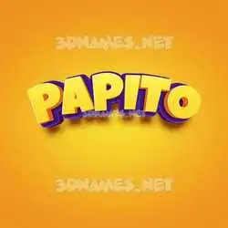 papito in Orange Toon style - 3D name wallpaper