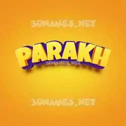 parakh in Orange Toon style - 3D name wallpaper