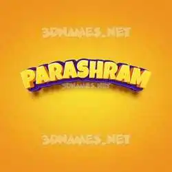 parashram in Orange Toon style - 3D name wallpaper