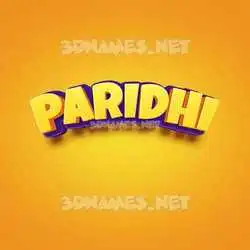 paridhi in Orange Toon style - 3D name wallpaper