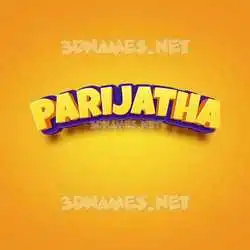 parijatha in Orange Toon style - 3D name wallpaper