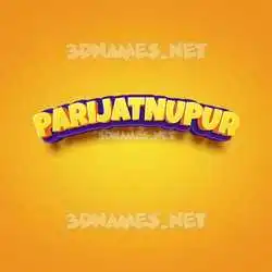 parijatnupur in Orange Toon style - 3D name wallpaper