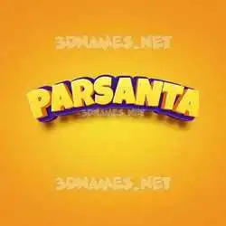 parsanta in Orange Toon style - 3D name wallpaper