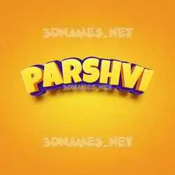 parshvi in Orange Toon style - 3D name wallpaper