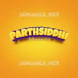 parthsiddhi in Orange Toon style - 3D name wallpaper