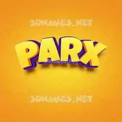 parx in Orange Toon style - 3D name wallpaper