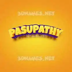 pasupathy in Orange Toon style - 3D name wallpaper