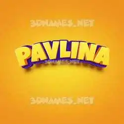 pavlina in Orange Toon style - 3D name wallpaper