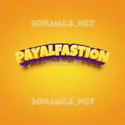 payalfastion in Orange Toon style - 3D name wallpaper