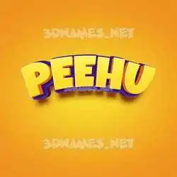 peehu in Orange Toon style - 3D name wallpaper