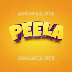 peela in Orange Toon style - 3D name wallpaper