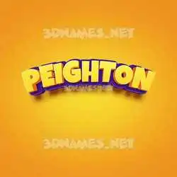 peighton in Orange Toon style - 3D name wallpaper
