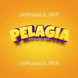 pelagia in Orange Toon style - 3D name wallpaper