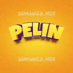 pelin in Orange Toon style - 3D name wallpaper