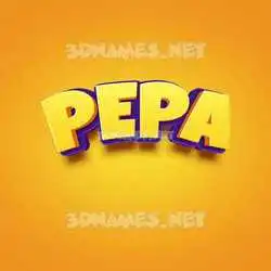 pepa in Orange Toon style - 3D name wallpaper