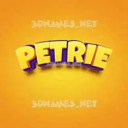 petrie in Orange Toon style - 3D name wallpaper