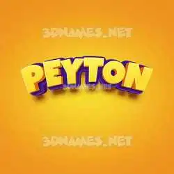 peyton in Orange Toon style - 3D name wallpaper