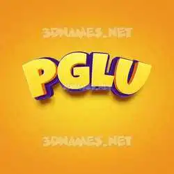 pglu in Orange Toon style - 3D name wallpaper