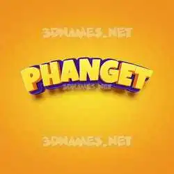 phanget in Orange Toon style - 3D name wallpaper