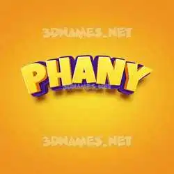 phany in Orange Toon style - 3D name wallpaper