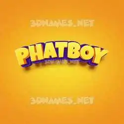 phatboy in Orange Toon style - 3D name wallpaper