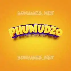 phumudzo in Orange Toon style - 3D name wallpaper