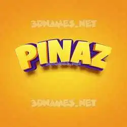 pinaz in Orange Toon style - 3D name wallpaper