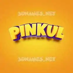 pinkul in Orange Toon style - 3D name wallpaper