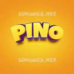 pino in Orange Toon style - 3D name wallpaper