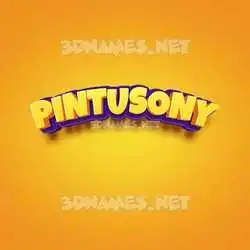 pintusony in Orange Toon style - 3D name wallpaper