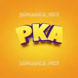 pka in Orange Toon style - 3D name wallpaper