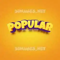 popular in Orange Toon style - 3D name wallpaper