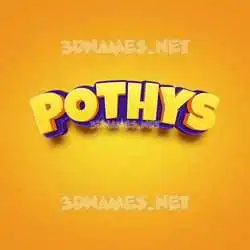 pothys in Orange Toon style - 3D name wallpaper
