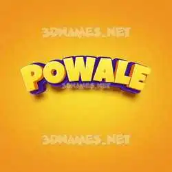 powale in Orange Toon style - 3D name wallpaper