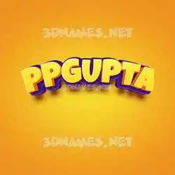 ppgupta in Orange Toon style - 3D name wallpaper