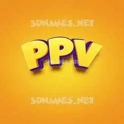 ppv in Orange Toon style - 3D name wallpaper