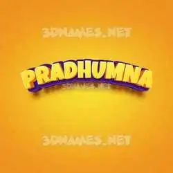 pradhumna in Orange Toon style - 3D name wallpaper