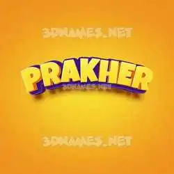prakher in Orange Toon style - 3D name wallpaper