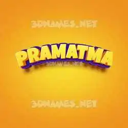 pramatma in Orange Toon style - 3D name wallpaper