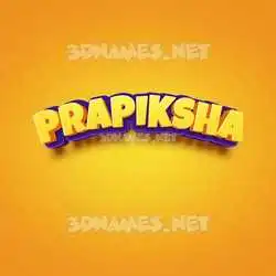 prapiksha in Orange Toon style - 3D name wallpaper