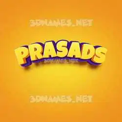 prasads in Orange Toon style - 3D name wallpaper