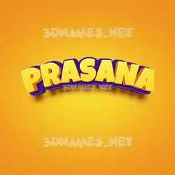 prasana in Orange Toon style - 3D name wallpaper
