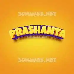 prashanta in Orange Toon style - 3D name wallpaper