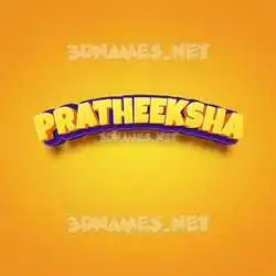 pratheeksha in Orange Toon style - 3D name wallpaper